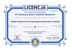 XV Światowy Dzień Tabliczki Mnożenia w naszej szkole!